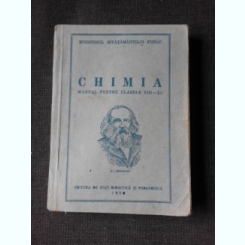 Chimia, manual pentru clasele VIII-XI, 1955