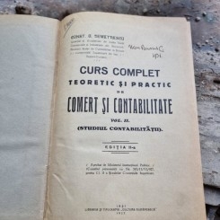 Curs complet teoretic si practic de Comert si contabilitate - Const. G. Demetrescu  Vol.II