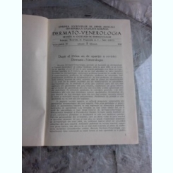 DERMATO-VENEROLOGIE REVISTA, VOLUMUL XI/1966