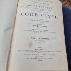 Ed. Fuzier-Herman - Code Civil Tome IV