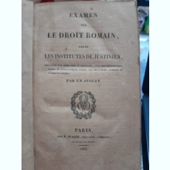 Examen sur le Droit Romain selon Les Institutes de Justinien