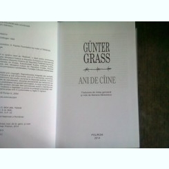 Gunter Grass , Ani de caine