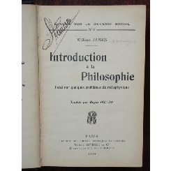 INTRODUCTION A LA PHILOSOPHIE - WILLIAM JAMES