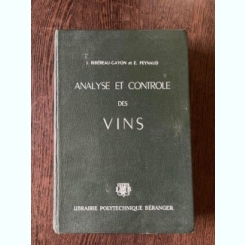 J. Ribereau-Gayon Analyse et controle des vins (1958)