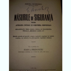 Masuri de siguranta pentru apararea sociala si ocrotirea idnividuala - 1938. M Georgescu