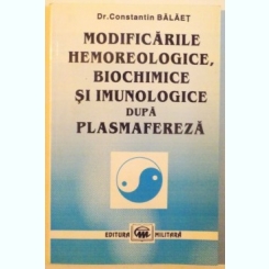 Modificarile hemoreologice, biochimice si imunologice dupa plasmafereza - Constantin Balaet