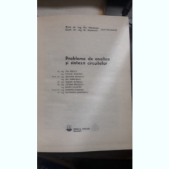 Probleme de Analiza si Sinteza Circuitelor - Ad.Mateescu , D.Stanomir