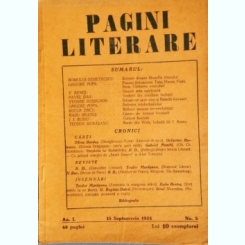 Revista Pagini literare nr.5/septembrie 1934