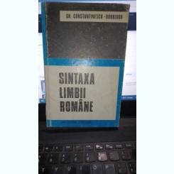 Sintaxa limbii romane - Gh.Constantinescu-Dobridor