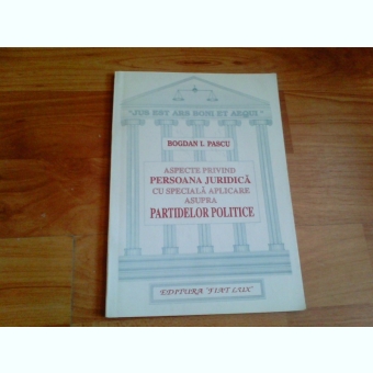 ASPECTE PRIVIND PERSOANA JURIDICA-BOGDAN I. PASCU