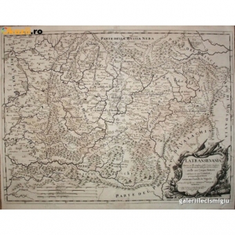 HARTA Transylvania - Romania - Cantelli / De Rossi 1686