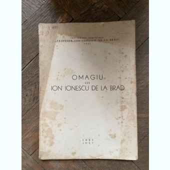 Omagiu lui Ion Ionescu de la Brad (1957)