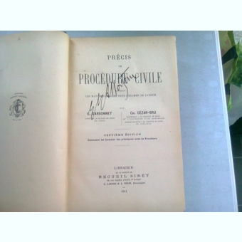 PRECIS DE PROCEDURE CIVILE - E. GARSONNET