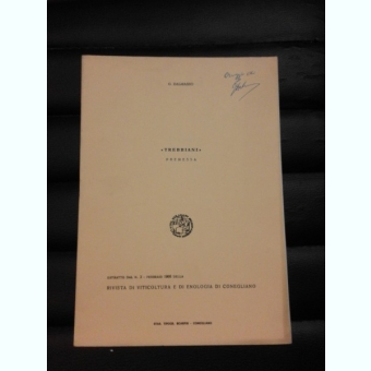 TREBBIANI, PREMESSA - G. DALMASSO  (PUBLICATIE IN LIMBA ITALIANA, EXTRAS DIN REVISTA DE VITICULTURA)