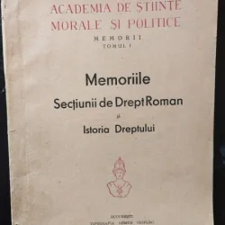 Memoriile Sectiunii de Drept Roman si Istoria Dreptului