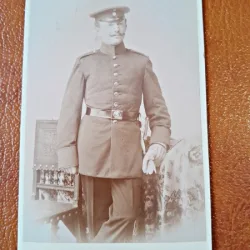 Fotografie pe carton, militar, perioada interbelica