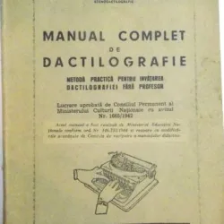Ion I. Nitecu - Manual Complet de Dactilografie. Metoda practica pentru invatarea dactilografiei fara profesor.