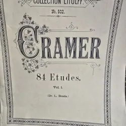 Cramer, 84 etudes, vol.I - L. Benda  partitura