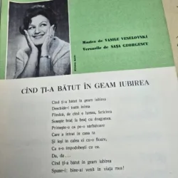 Partitura, Cand ti-a batut in geam iubirea - Vasile Veselovski, Sasa Georgescu