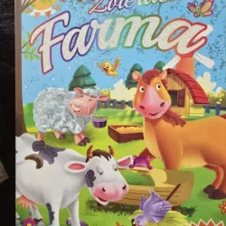 Carte de colorat cu abtibilduri: Animale de la ferma (limba Slovaca)