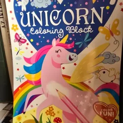 Unicorn Coloring Block (carte de colorat cu unicorni - limba engleza)