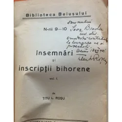 Insemnari si inscriptii bihorene - Titu L. Rosu