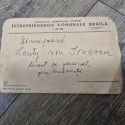 Scrisoarea trimisă la Brăila în mai 1943