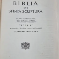 Biblia sau Sfanta Scriptura 1988 - Tiparita sub indrumarea si cu purtarea de grija a Prea Fericitului Parinte Teoctist