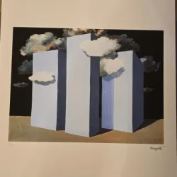 Rene Magritte - A Storm, litografie originala