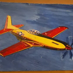Acuarela Avion - Silviu Morariu