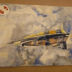 Acuarela Avion - Silviu Morariu