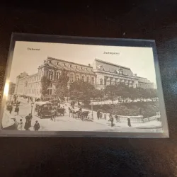 Carte postala Bucuresti , Palatul Justitiei , alb negru - Necirculata