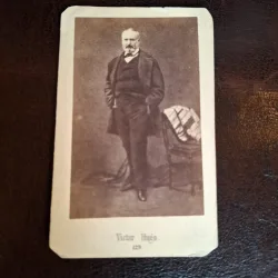 Fotografie tip CDV , alb negru - Victor Hugo