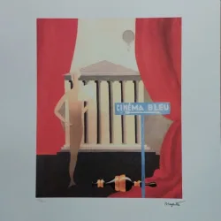Rene Magritte - Cinema bleu, litografie originala