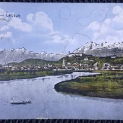 Carte postala, Ljubljana-Laibach, Slovenia, 1917