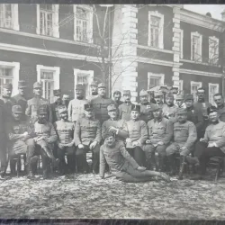 Fotografie tip Carte postala, Grup de militari maghiar in ptimul razboi mondial
