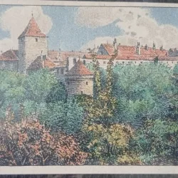 Carte postala, Praga, Șanțul cu cerbi dintre Castelul Praga și Palatul Regal de Vară, inceput de secol XX