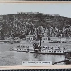 Fotografie tip CDV, Budapesta, vedere de pe Dealul Gellért, inceput de secol XX