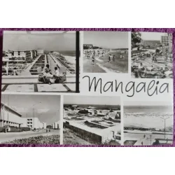 Carte postala, imagini din Mangalia, 1957