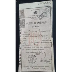 Buletin de căsătorie din 1929 – Municipiul București