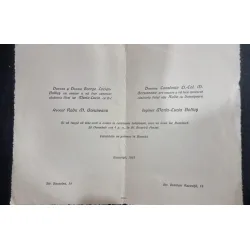Invitație de nuntă din 1927 – București (familiile Boltuș și Goruneanu)