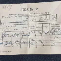 Fișă de imobil (Fișa Nr. 2) - Str. 14 Martie nr. 20, București (1943)