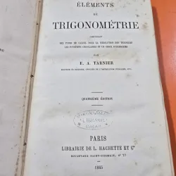 Elements de Trigonometrie - E.A. Tarnier quatrieme edition