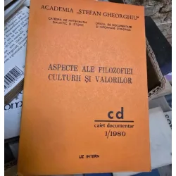 Aspecte ale filozofiei Culturii si Valorilor 1/1980