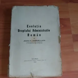 EVOLUTIA DREPTULUI ADMINISTRATIV ROMAN-JEAN H. VERMEULEN