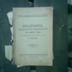 Buletinul deciziunilor pronuntate in anul 1928 volumul LXV partea III - G. Barca