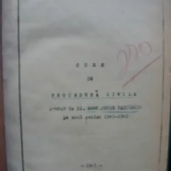 Petre Vasilescu - Curs de Procedura Civila - 1941