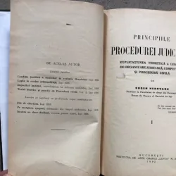 Eugen Herovanu Principiile procedurei judiciare 2 volume Bucuresti 1932