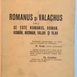 ROMANUS SI VALACHUS SAU CE ESTE ROMANUS, ROMAN, ROMAN, AROMAN, VALAH SI VLAH DE T. HAGI - GOGU, 1939