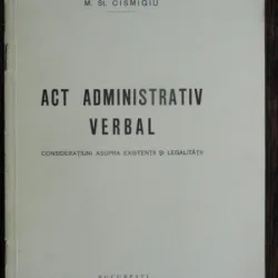 ACT ADMINISTRATIV VERBAL - M.ST. CISMIGIU